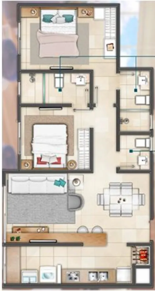 Apartamento, 2 quartos, 71 m² - Foto 2