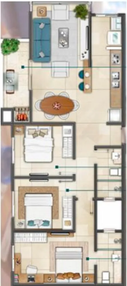 Apartamento, 3 quartos, 89 m² - Foto 2