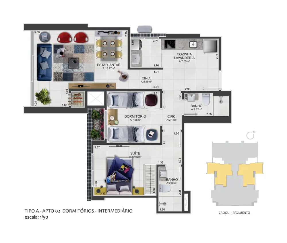 Apartamento, 3 quartos, 84 m² - Foto 3
