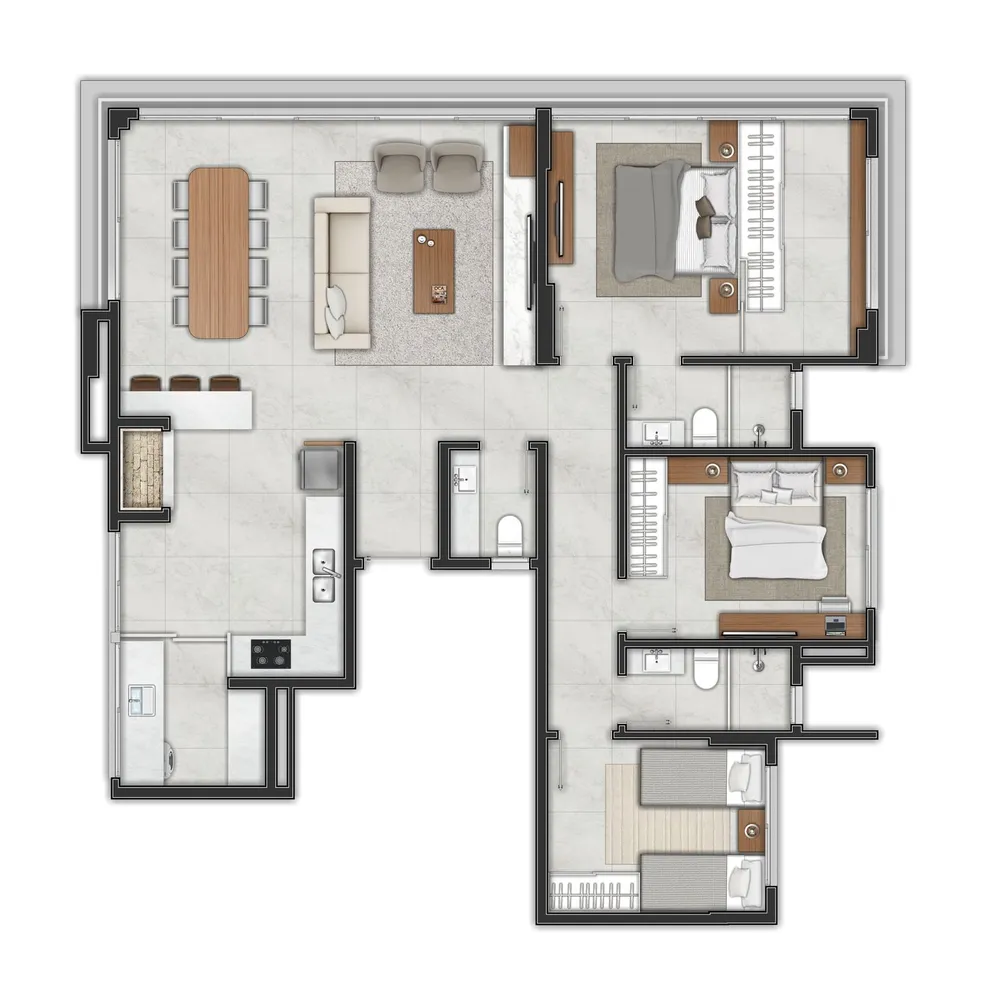 Apartamento, 3 quartos, 122 m² - Foto 5