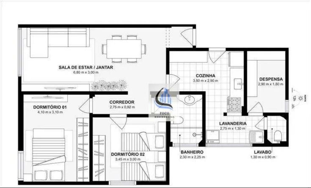 Apartamento, 2 quartos, 80 m² - Foto 3