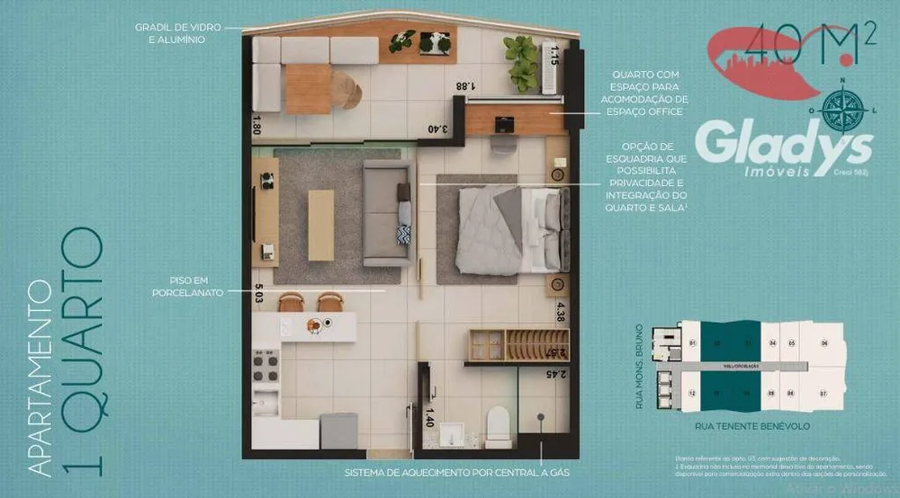 Apartamento, 1 quarto, 40 m² - Foto 10