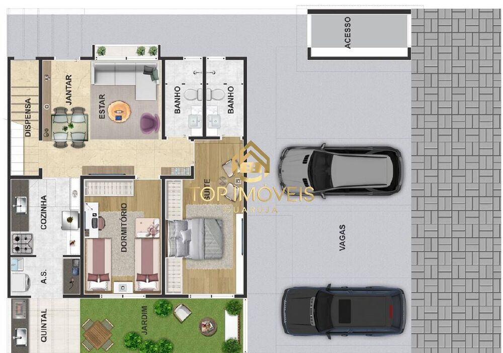Casa, 2 quartos, 92 m² - Foto 2
