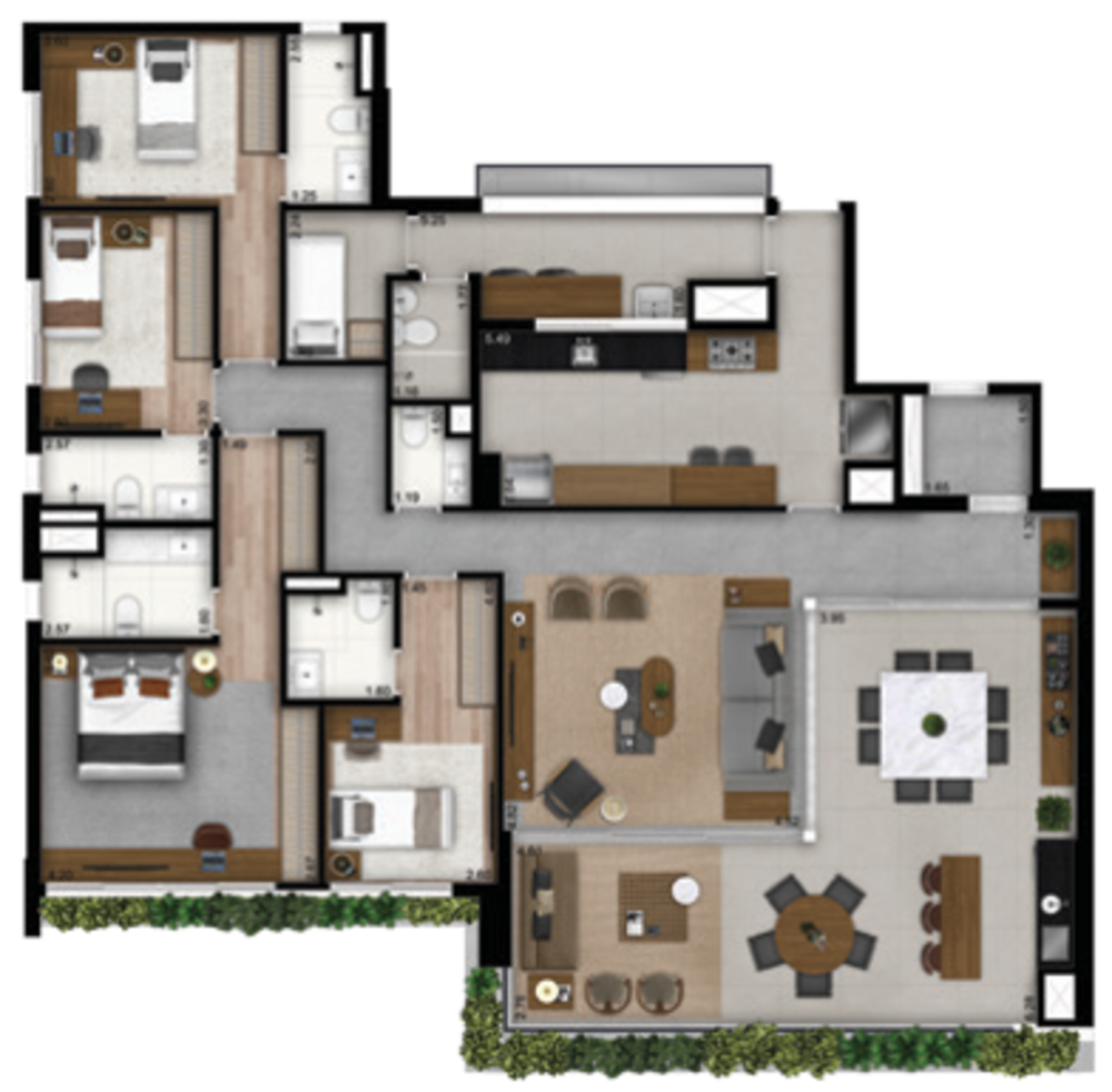 Cobertura, 4 quartos, 394 m² - Foto 9