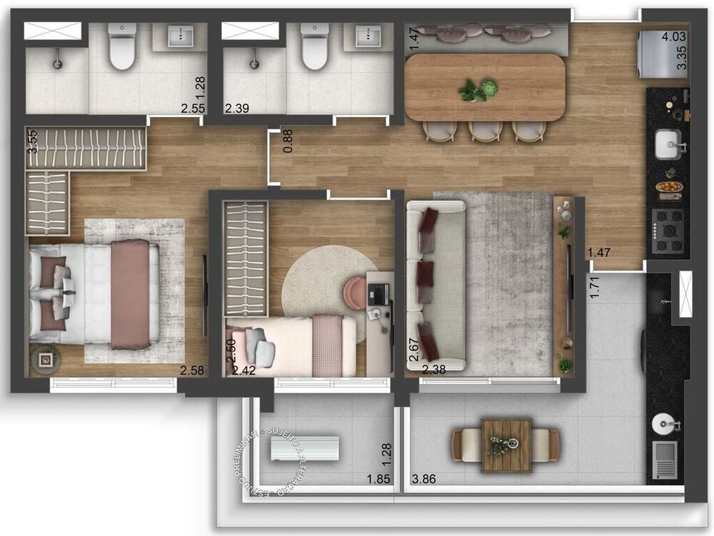 Apartamento, 3 quartos, 90 m² - Foto 10