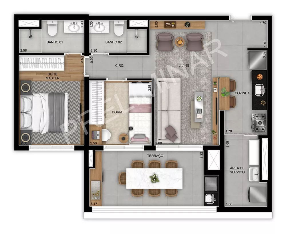 Apartamento à venda com 2 quartos, 100m² - Foto 13