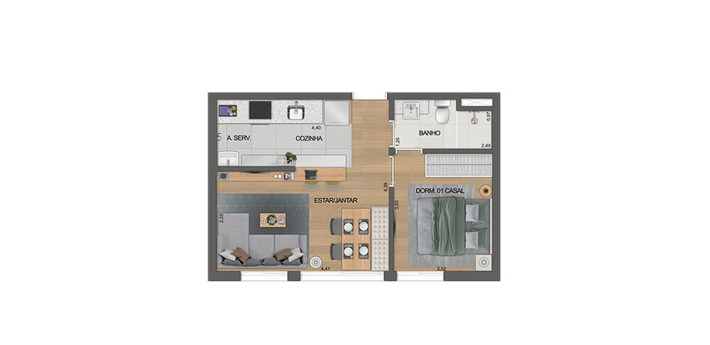 Apartamento, 2 quartos, 33 m² - Foto 5