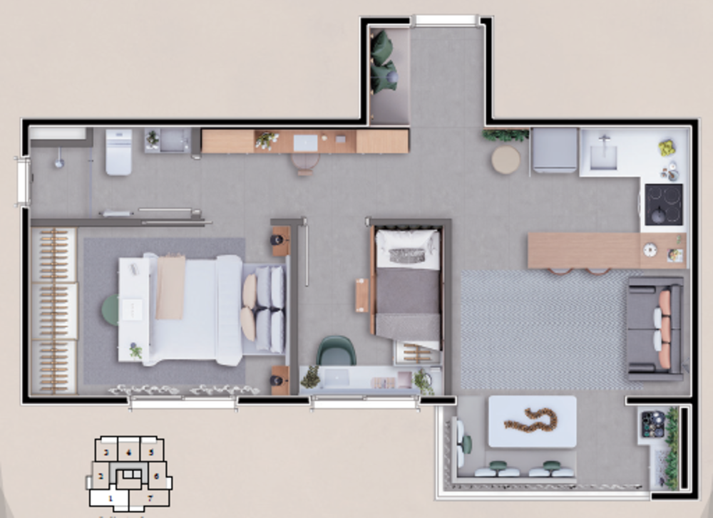Apartamento à venda com 1 quarto, 29m² - Foto 4