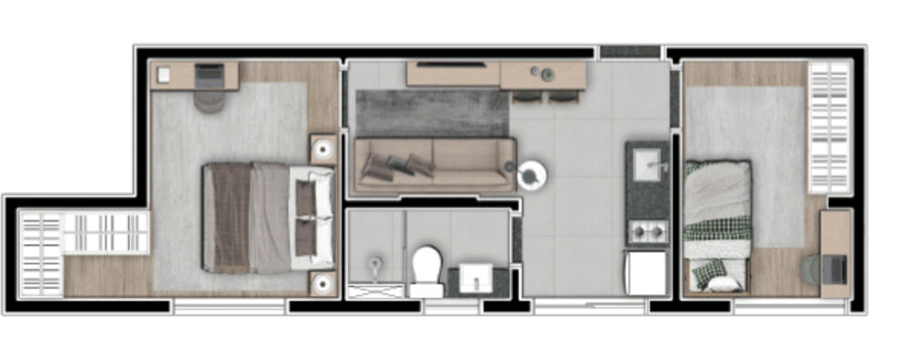 Apartamento, 1 quarto, 34 m² - Foto 12