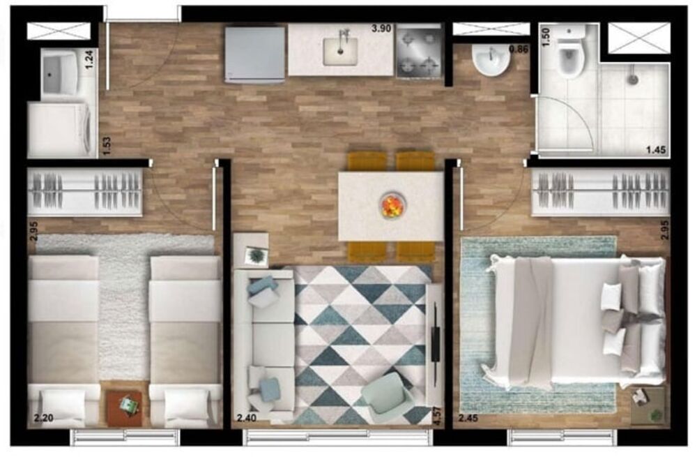 Apartamento, 2 quartos, 36 m² - Foto 15