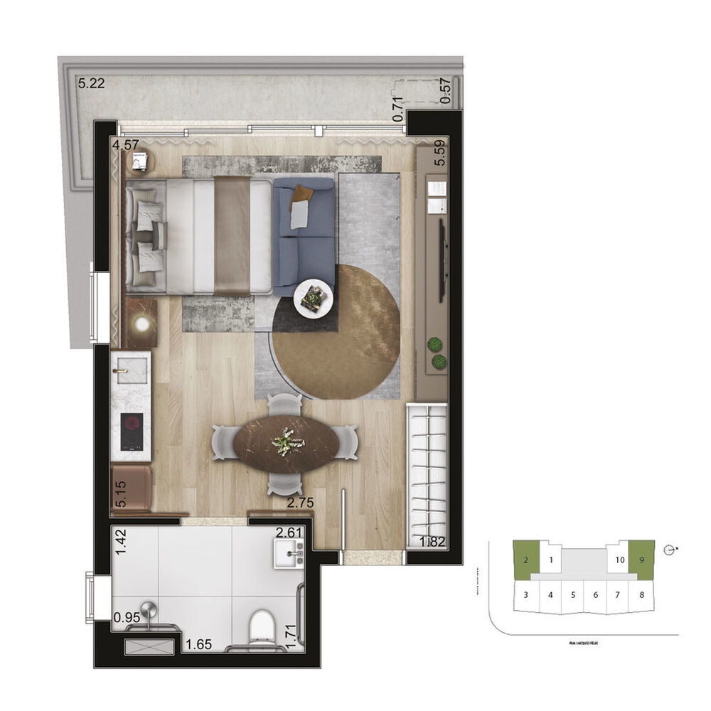 Apartamento, 1 quarto, 29 m² - Foto 17