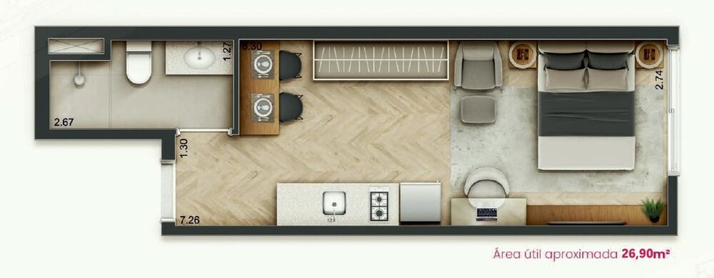 Apartamento, 1 quarto, 26 m² - Foto 10