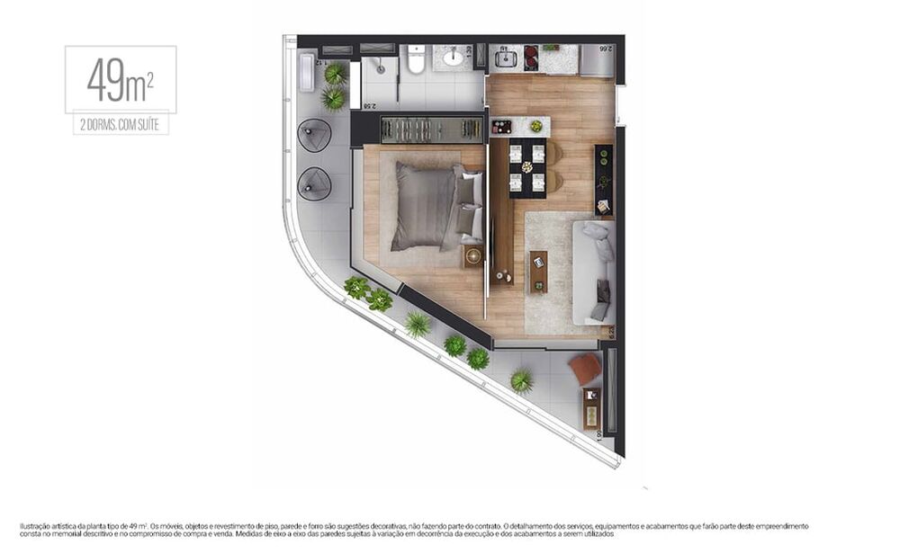 Apartamento, 1 quarto, 47 m² - Foto 10