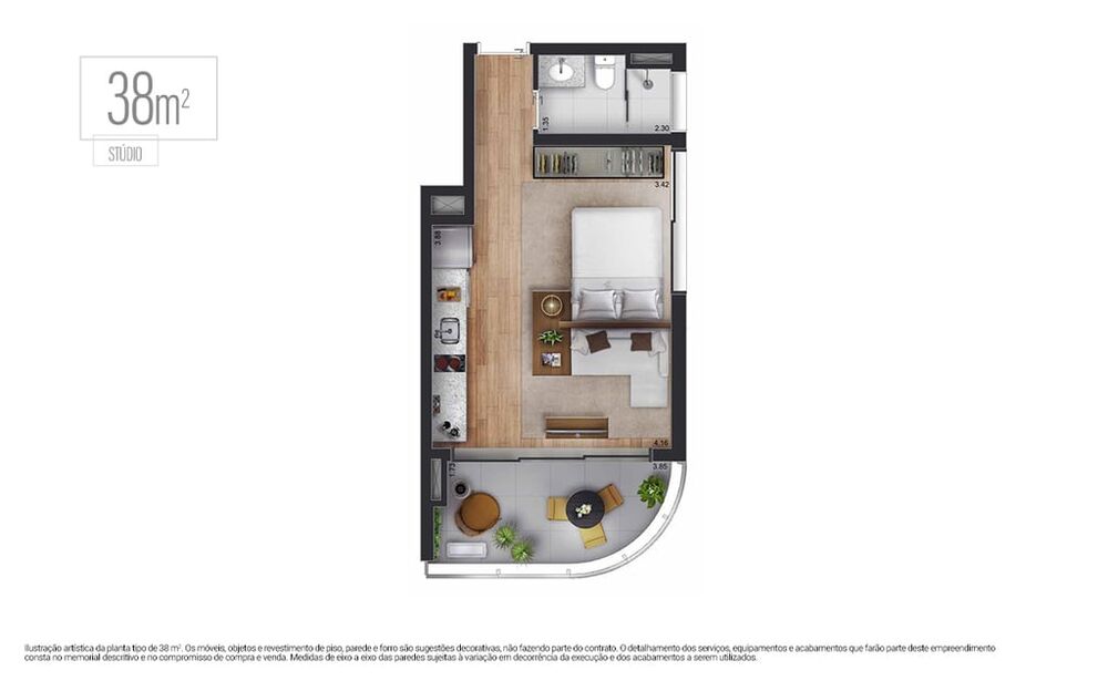 Apartamento, 1 quarto, 47 m² - Foto 9