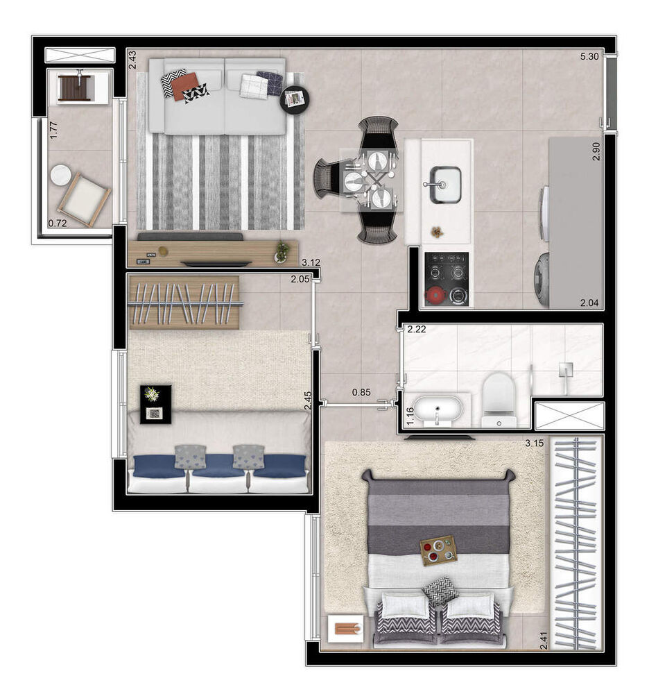 Apartamento, 2 quartos, 35 m² - Foto 10