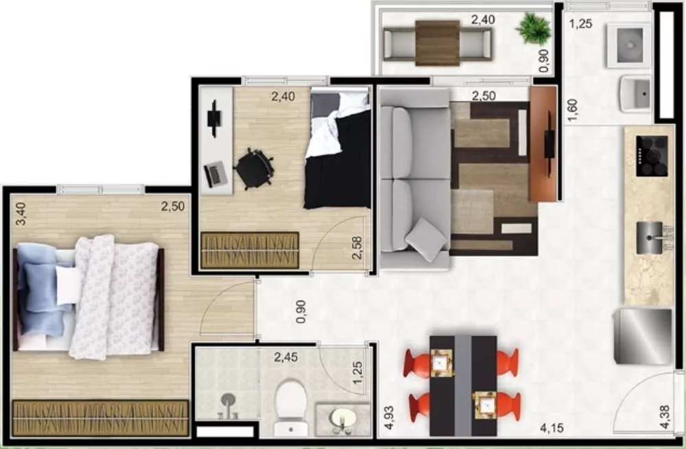 Apartamento à venda com 2 quartos, 33m² - Foto 5