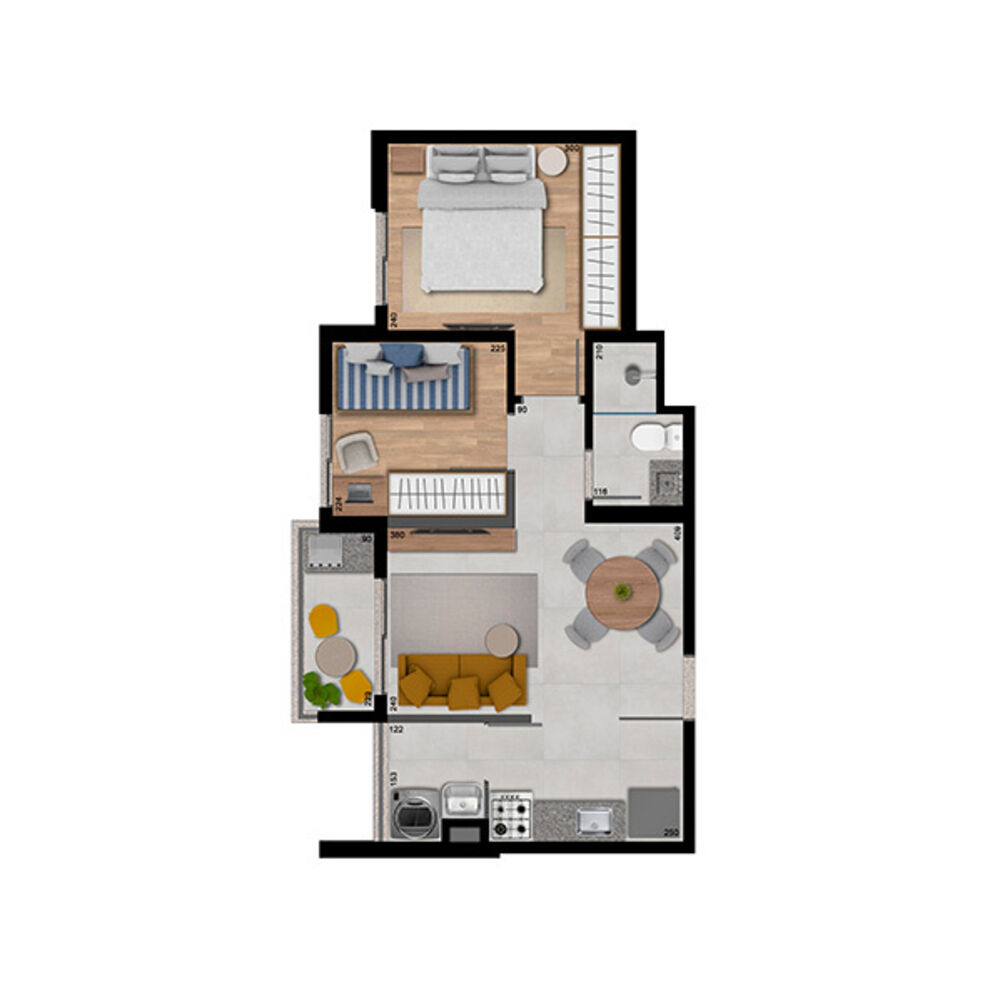 Apartamento, 2 quartos, 40 m² - Foto 4