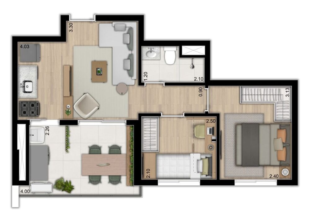 Apartamento, 1 quarto, 34 m² - Foto 8