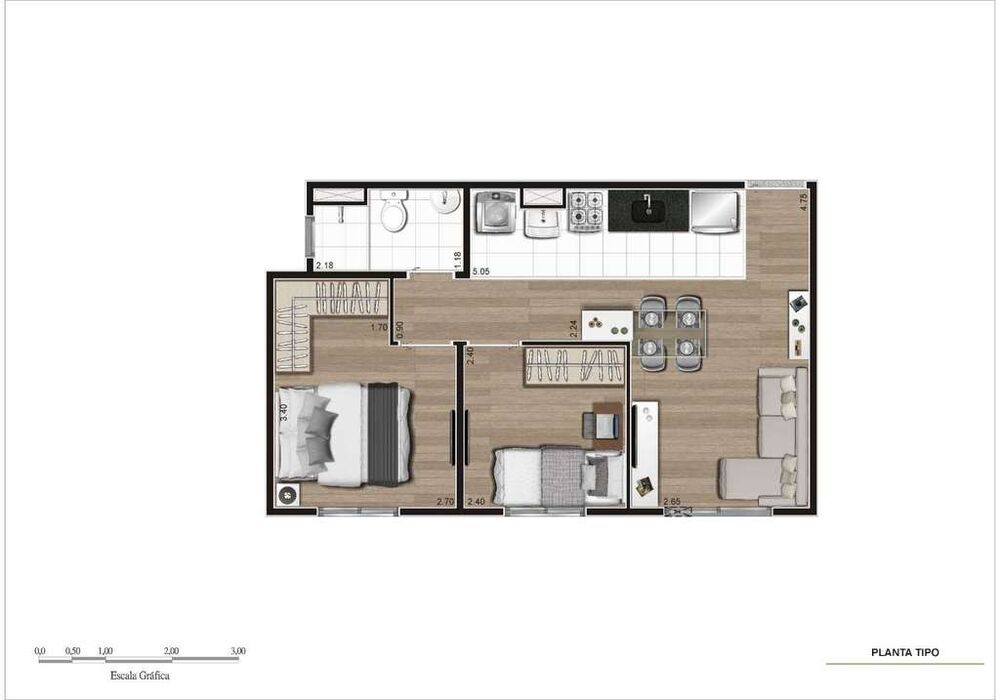 Apartamento, 2 quartos, 40 m² - Foto 6