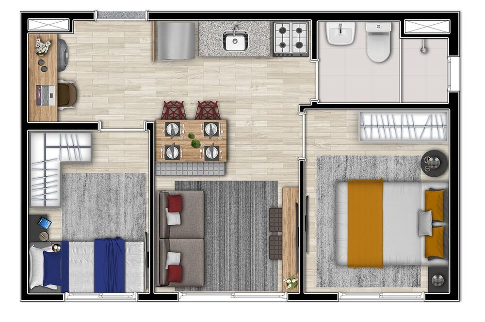 Apartamento, 1 quarto, 24 m² - Foto 12