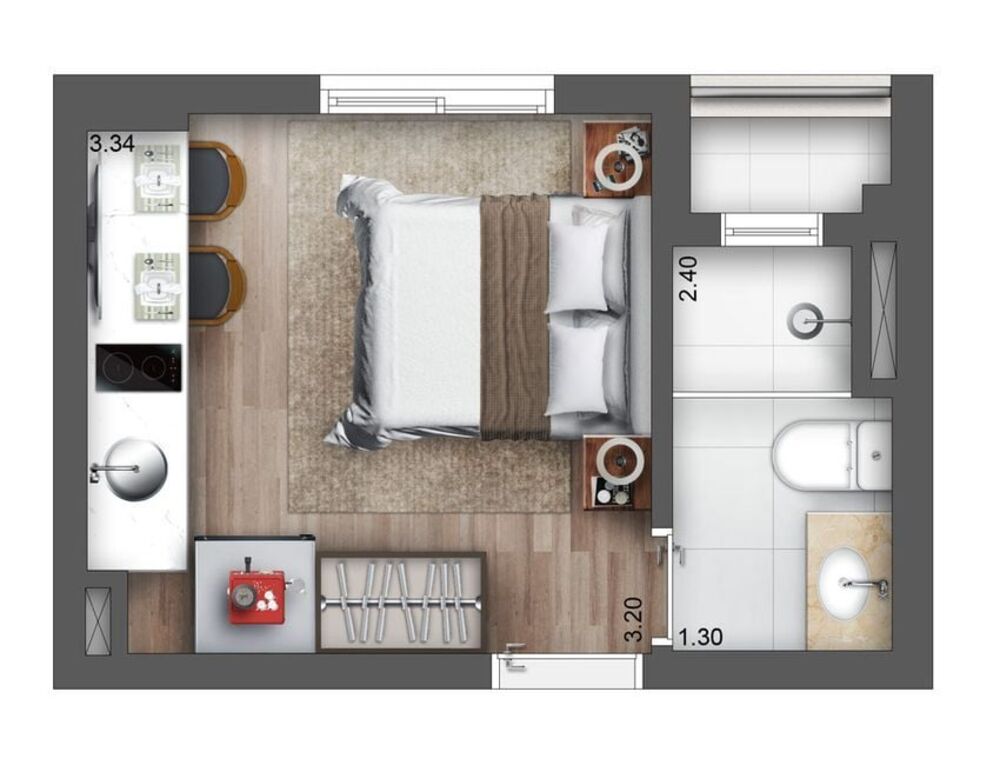 Apartamento, 2 quartos, 45 m² - Foto 8