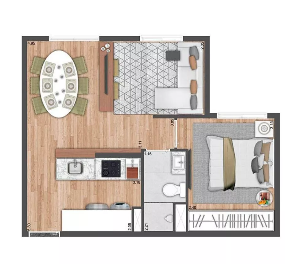 Apartamento à venda com 2 quartos, 34m² - Foto 13