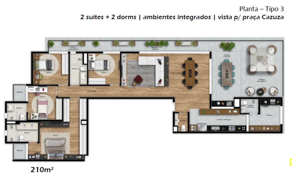 Apartamento, 3 quartos, 139 m² - Foto 1