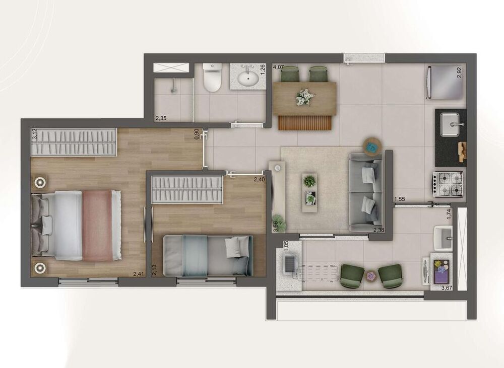 Apartamento à venda com 2 quartos, 49m² - Foto 15