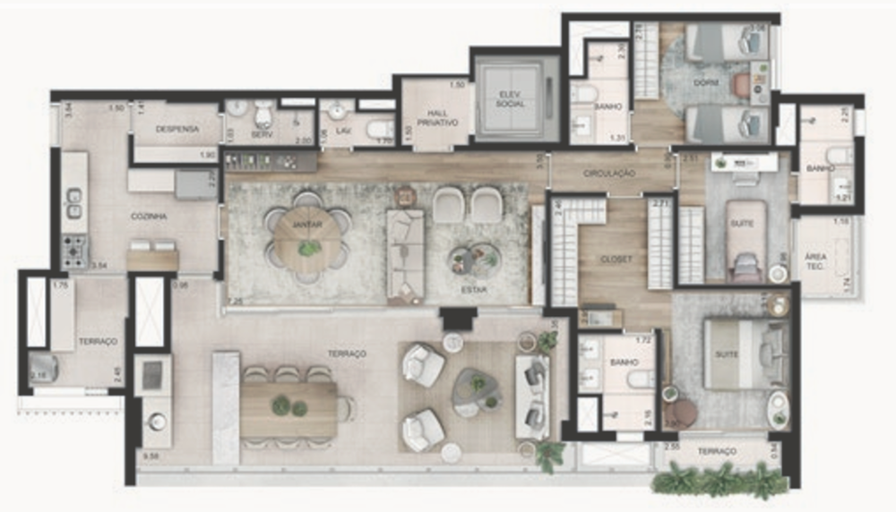 Apartamento, 4 quartos, 221 m² - Foto 9