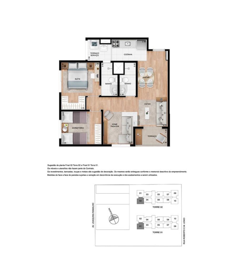 Apartamento à venda com 3 quartos, 59m² - Foto 10