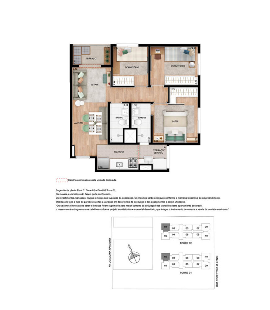 Apartamento à venda com 3 quartos, 59m² - Foto 9