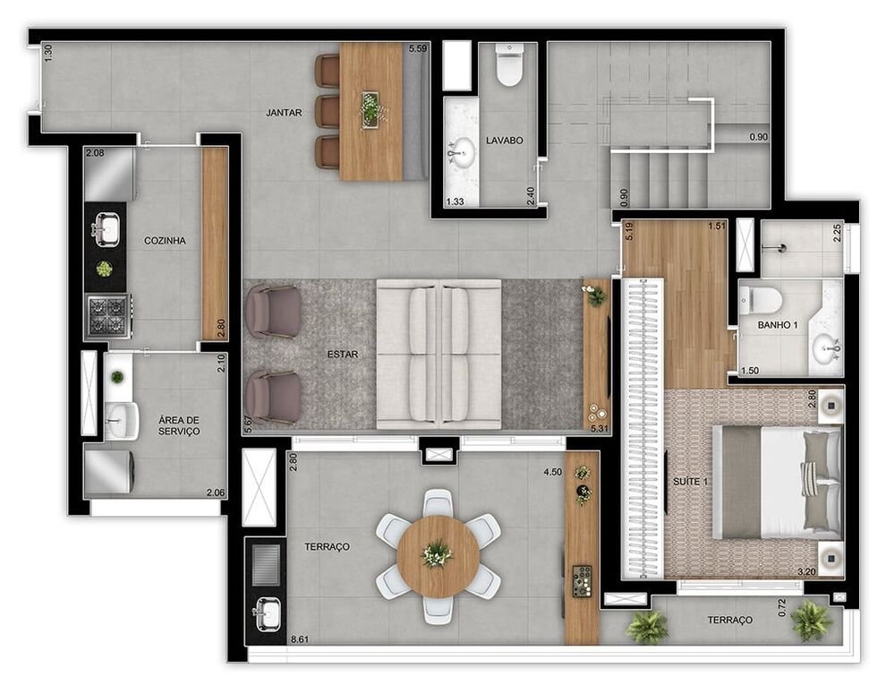 Apartamento à venda com 3 quartos, 118m² - Foto 8