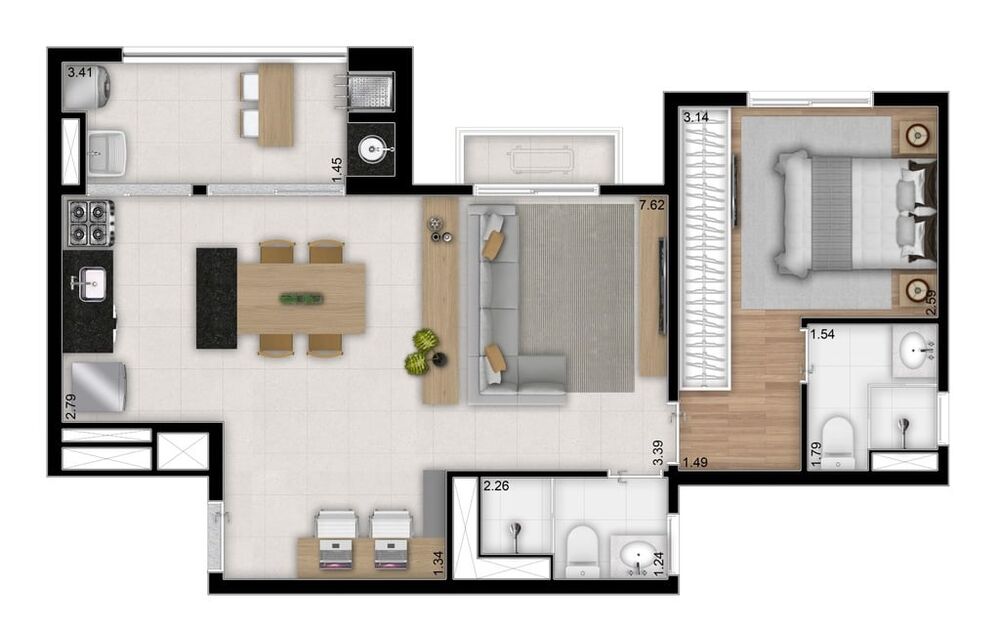 Apartamento, 2 quartos, 66 m² - Foto 11
