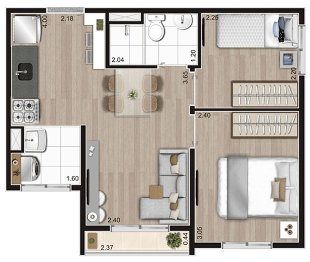 Apartamento à venda com 2 quartos, 37m² - Foto 6