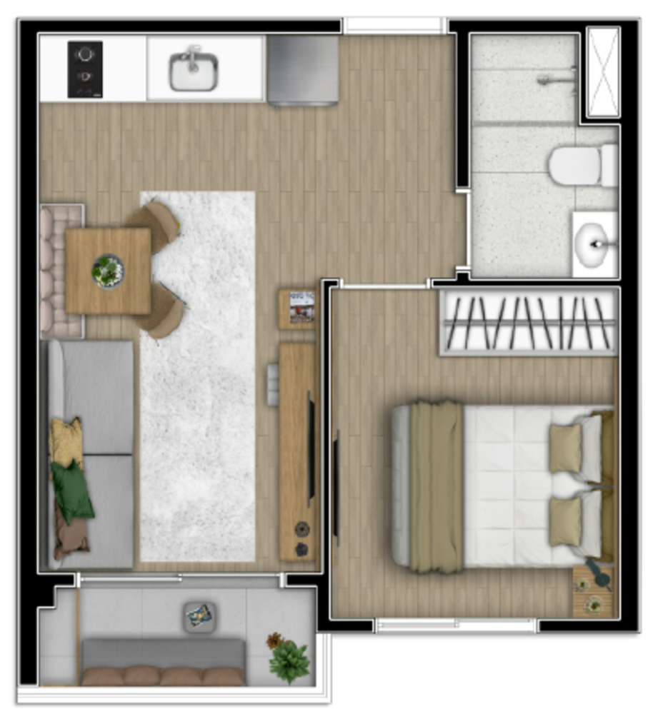 Apartamento, 1 quarto, 29 m² - Foto 8