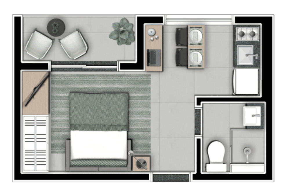 Apartamento, 1 quarto, 33 m² - Foto 22