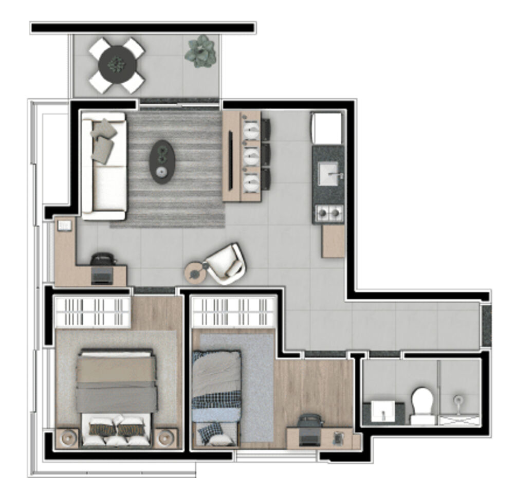Apartamento, 1 quarto, 33 m² - Foto 31