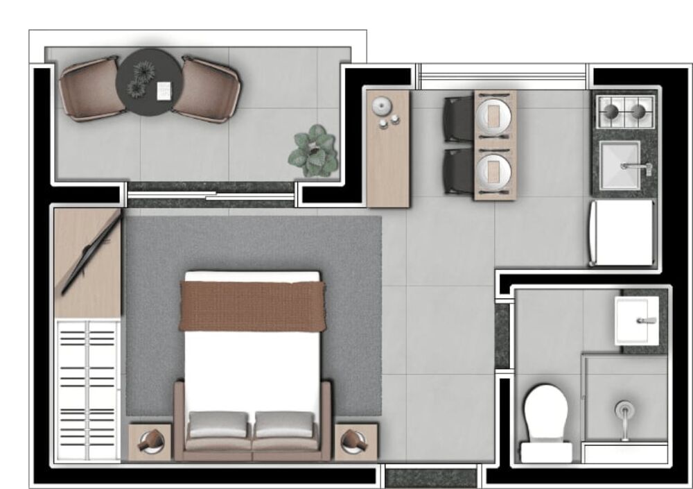 Apartamento, 1 quarto, 33 m² - Foto 23