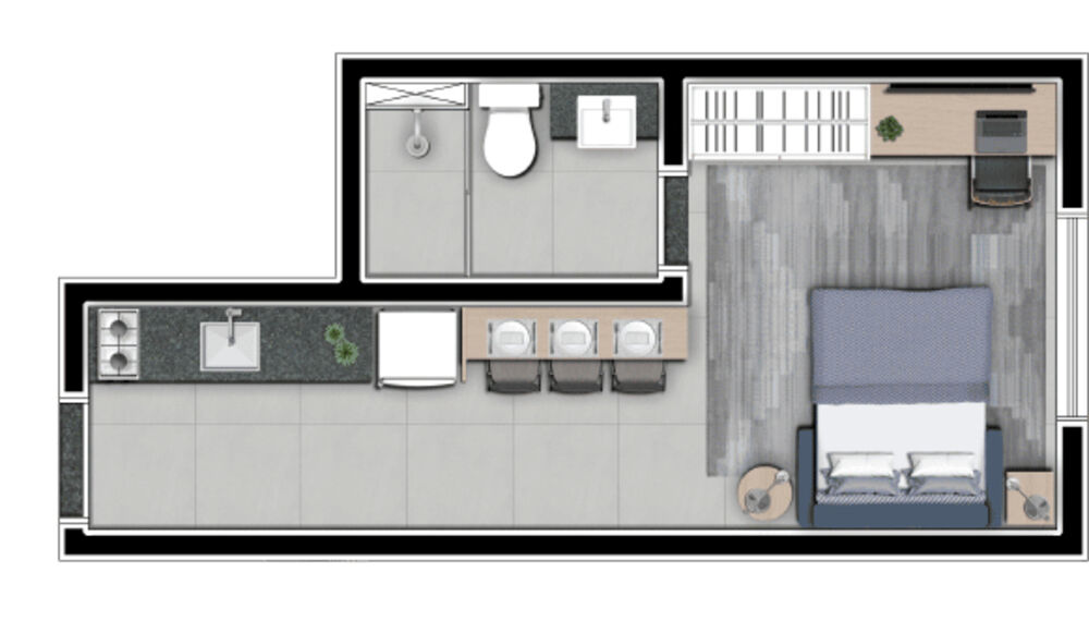 Apartamento, 1 quarto, 33 m² - Foto 24