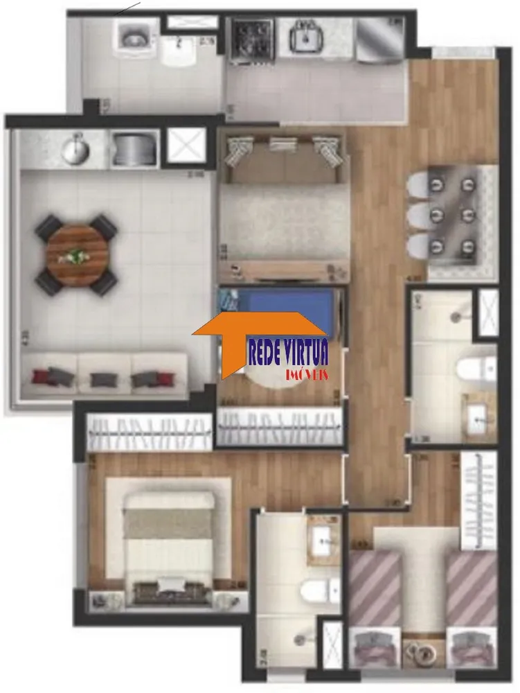 Apartamento, 3 quartos, 76 m² - Foto 3
