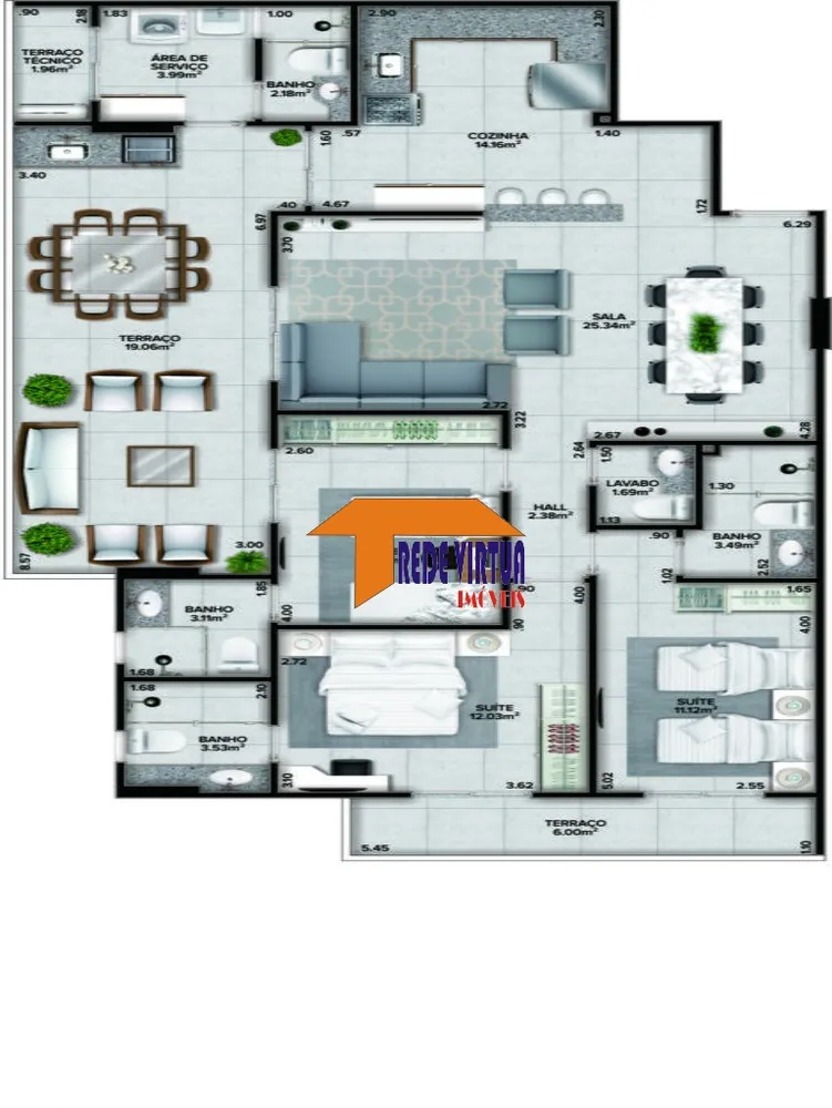 Apartamento, 3 quartos, 143 m² - Foto 1