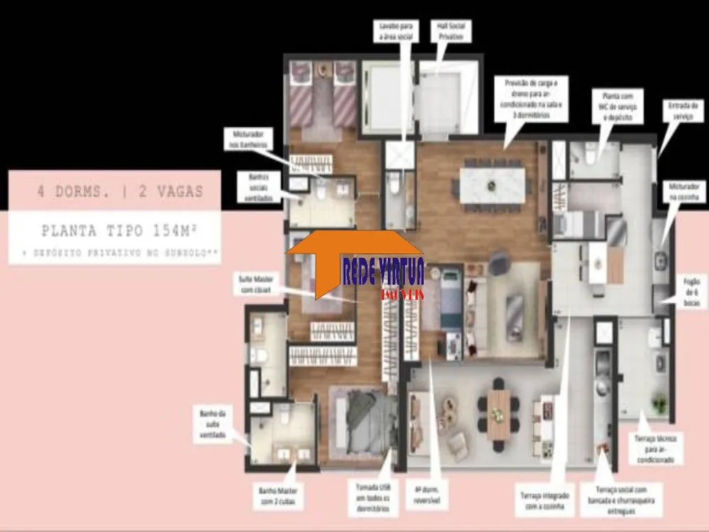 Apartamento, 4 quartos, 154 m² - Foto 4