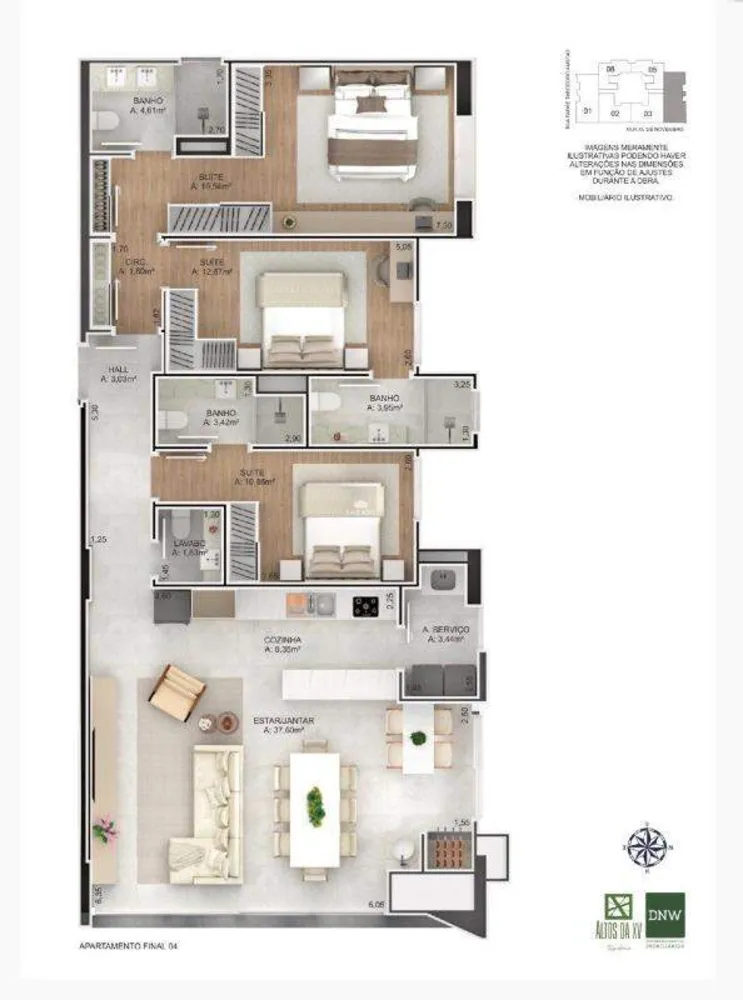 Apartamento, 3 quartos, 125 m² - Foto 5
