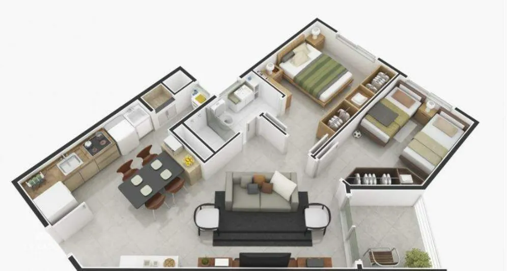 Apartamento, 2 quartos, 56 m² - Foto 4