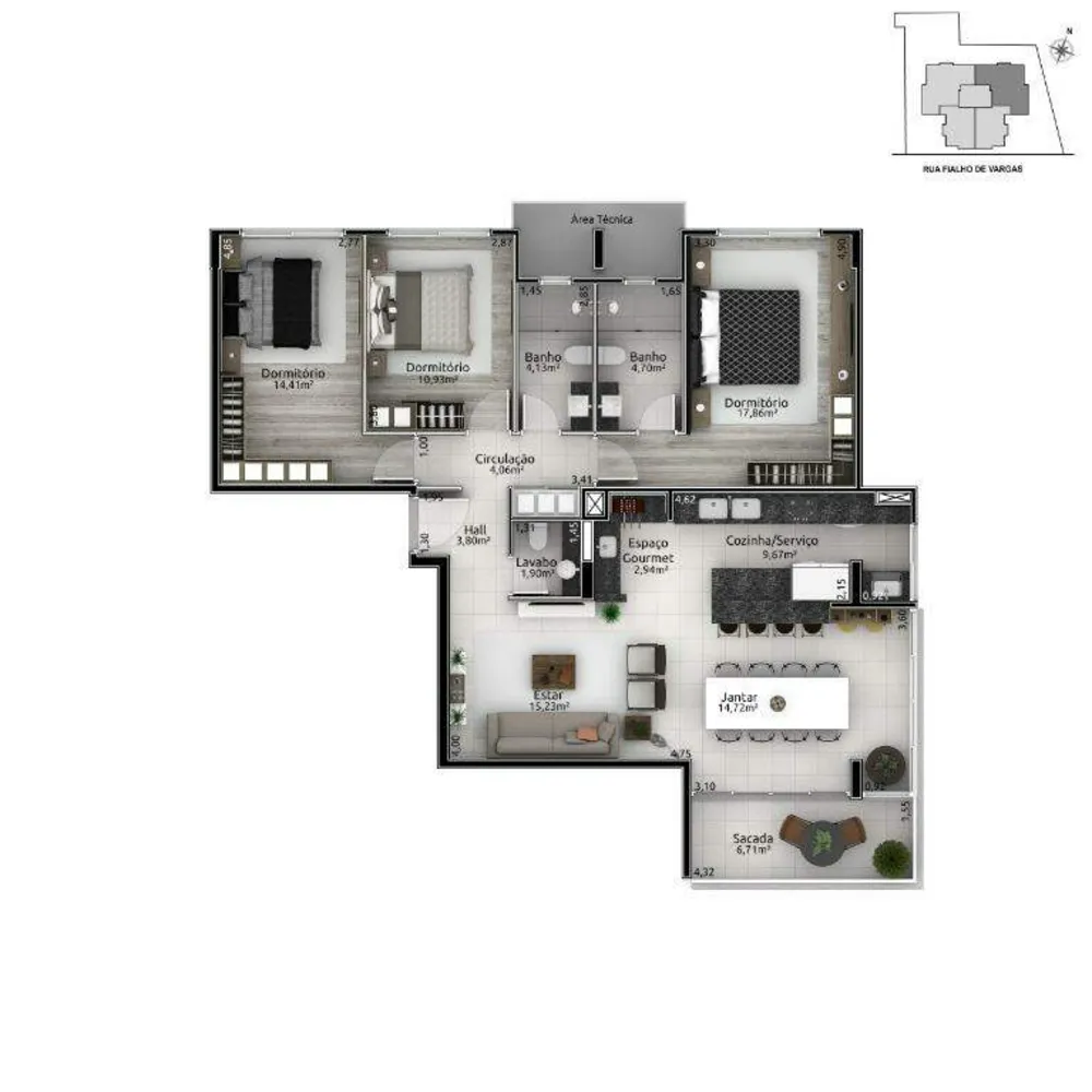 Apartamento, 3 quartos, 131 m² - Foto 15