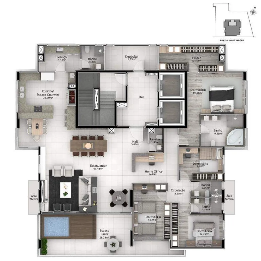 Apartamento, 4 quartos, 248 m² - Foto 7