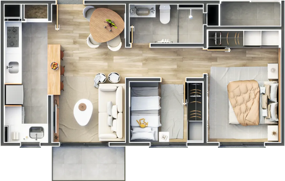 Apartamento, 2 quartos, 51 m² - Foto 5