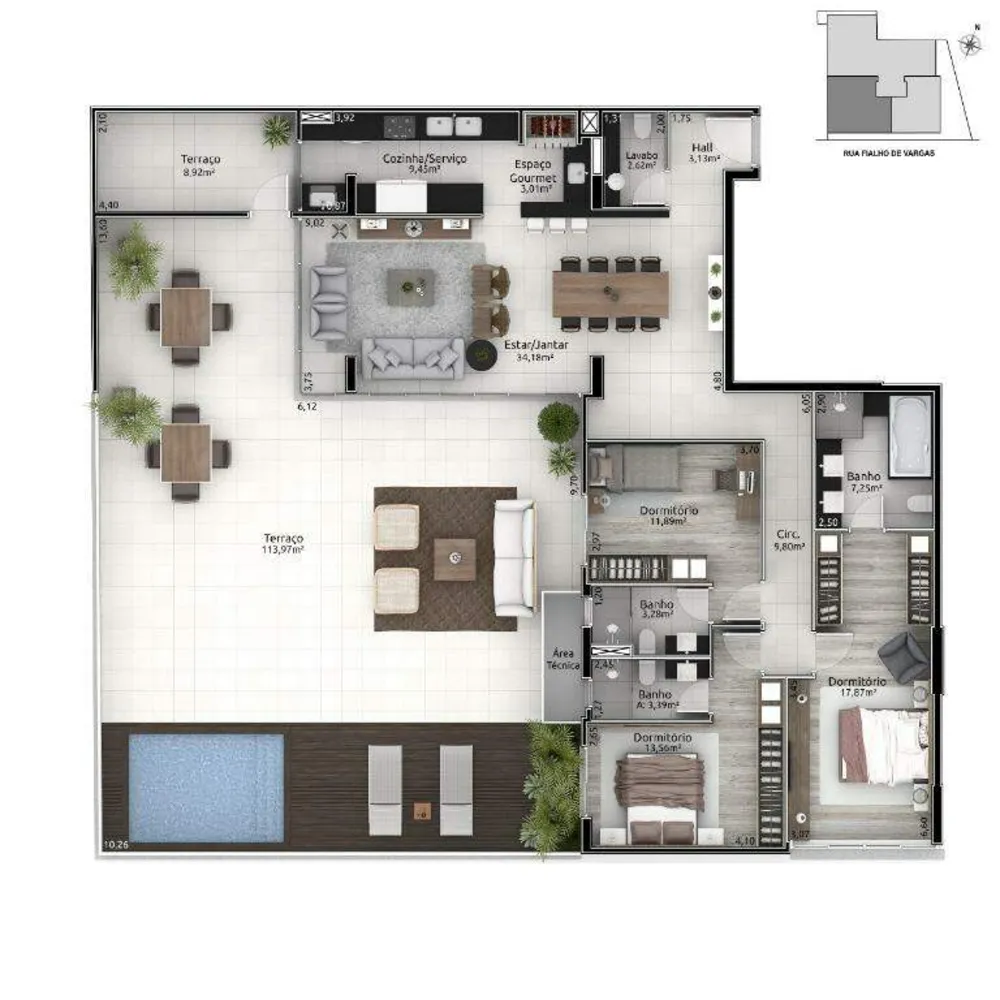 Cobertura, 3 quartos, 268 m² - Foto 16