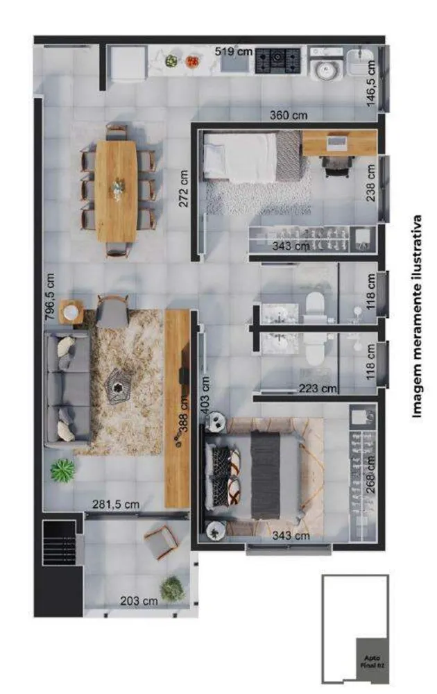 Apartamento, 1 quarto, 38 m² - Foto 9