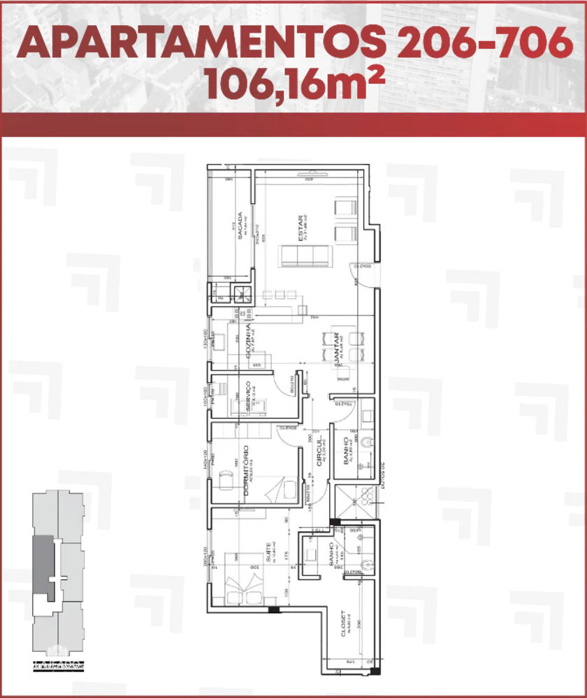 Apartamento, 3 quartos, 102 m² - Foto 1